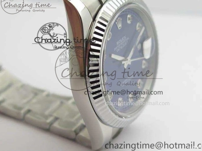 MiroTime 0520 FlexibleFit DateJust 41mm 126334 Noob 1:1 Best Edition Fluted Bezel Blue Diam Dial On SS Oyster Bracelet A 3583